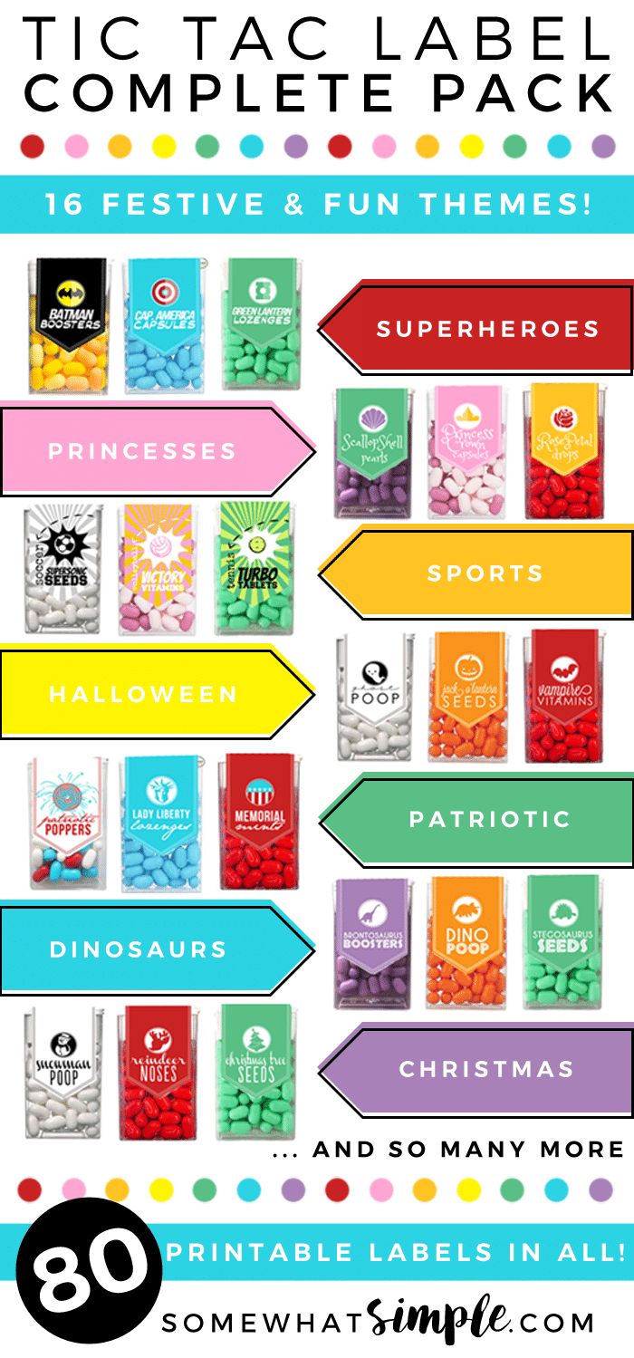 the ultimate printable halloween candy pack for kids to use on their own party favors