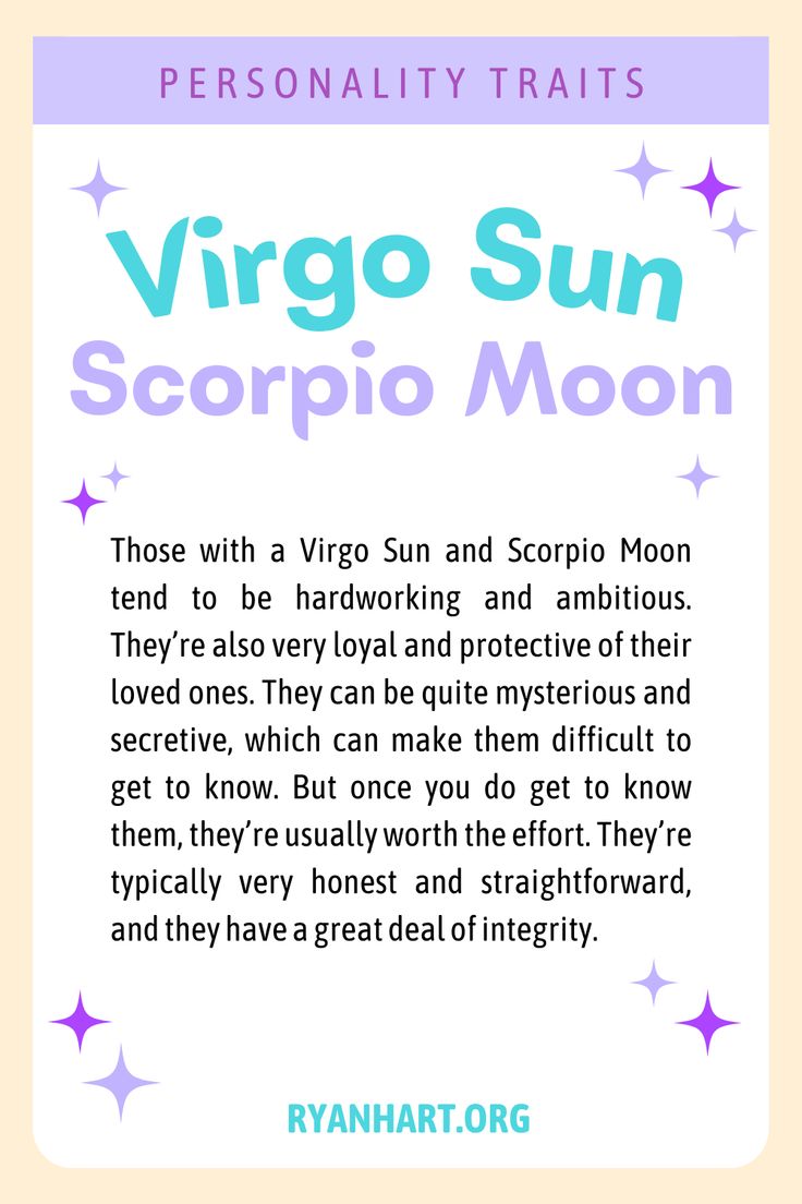 the virgo sun scorpio moon