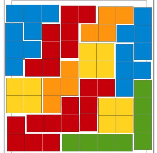 an image of the same color scheme as shown in this graphic art work, which includes squares and rectangles