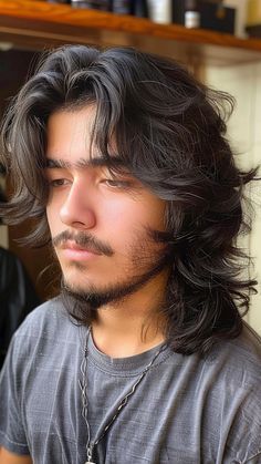 Long Flow Haircut Men, Mexican Hairstyles Men Long, Men’s 70s Long Haircut, Mens Long Haircut Layered, Men Mid Long Hair, Long Guy Haircuts, Long Shaggy Mens Haircut, Longer Male Haircuts, Mens Layered Haircut Long Straight