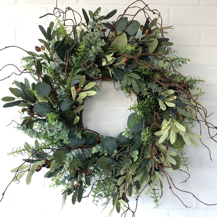 Olive, Rosemary and Eucalyptus Wreath - Ash & Hart Floral Christmas Wreath Decor, Rustic Front Door, Rustic Christmas Wreath, Summer Front Door Wreath, Lavender Wreath, Wreath Rustic, Eucalyptus Wreath, Year Round Wreath, Wreath Decoration