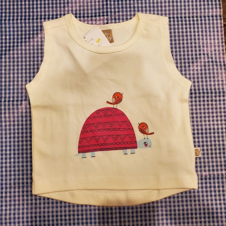 Hallmark Baby Turtle Friends Tank Top Nwt Size 6-12 Months Cream Colored Bin 4 Cute Sleeveless T-shirt For Playwear, Cute Sleeveless Cotton T-shirt, Red Cartoon Print Tops For Playwear, Sleeveless Cotton T-shirt For Playwear, Red Cotton Top For Playtime, Red Cotton Tops For Playtime, Sleeveless Cotton Tops For Playtime, Chick Shirt, Baby Turkey