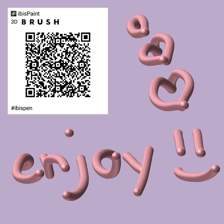 some type of qr code on a purple background with the word enjoy written in it