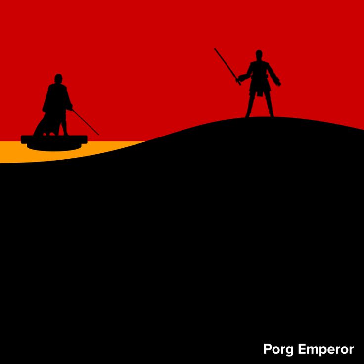 two people standing on top of a hill with swords in their hands and the sun setting behind them