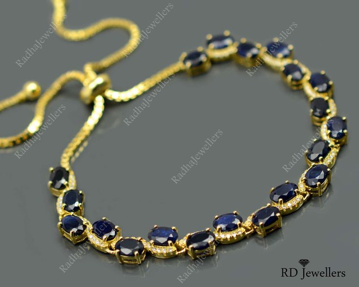 Natural Blue Sapphire\ 925 Solid Silver\ September Birthstone\ Stylish Tie Bracelet\ 14k Gold Plating\ Cut Sapphire Bracelet\ Christmas Gift PRODUCT CODE --- RJ-6233 GEMSTONE NAME --- NATURAL BLUE SAPPHIRE SECONDARY STONE --- NATURAL WHITE TOPAZ METAL --- 925 STERLING SILVER PRODUCTS TYPE --- ADJUSTABLE TIE BRACELET STONE DIMENSION --- 6x4 MM STONE WEIGHT --- 10.70 CTS. TOTAL WEIGHT --- 13.30 GRAMS Sapphire benefits- *The result is a good gain of self-confidence and mental balance. Surprisingly, Adjustable Sapphire Jewelry For Gifts, Gold Sapphire Jubilee Bracelet, Adjustable Yellow Gold Sapphire Jewelry, Gold Sapphire Bracelets Gift, Gold Sapphire Bracelets For Anniversary, Adjustable Sapphire Jewelry For Formal Occasions, Sapphire Jubilee Bracelet Jewelry Gift, Mental Balance, Bracelet Stone