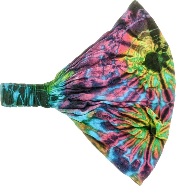 A bright headband in pink, yellow, and green forming an orchid hippie tie-dye combination. The tie-dye headband is vibrant and hand-made in soft and smooth cotton spandex. #tlb #vacationclothing #beachwrap #TieDye #Handmade #HippieHeadband #TieDyeBand Summer Festival Headwrap With Matching Headband, Summer Hippie Adjustable Headband, Adjustable Hippie Headband For Summer, Hippie Headband For Summer Festivals, Hippie Style Headband For Summer Festivals, Hippie Style Festival Headband For Summer, Hippie Style Headwrap, Multicolor Headwrap With Matching Headband For Summer, Summer Multicolor Headband Headwrap