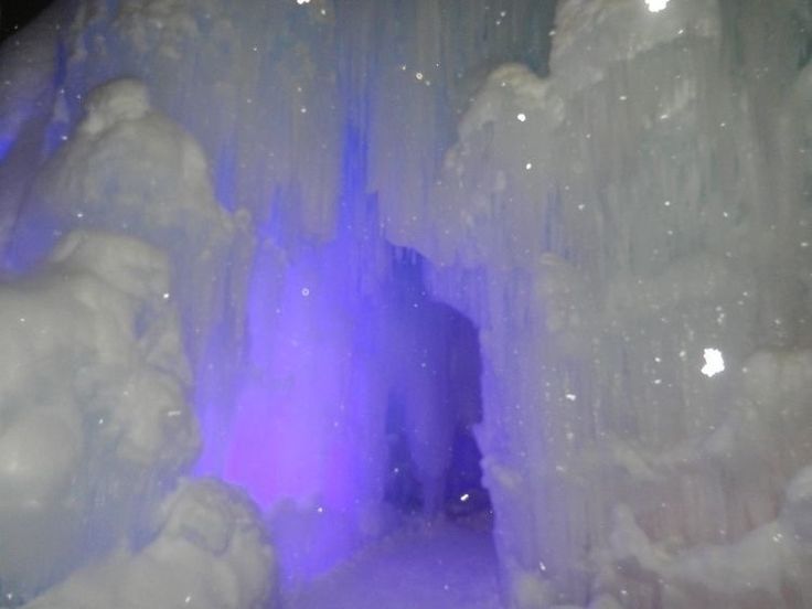 an ice cave in the middle of winter