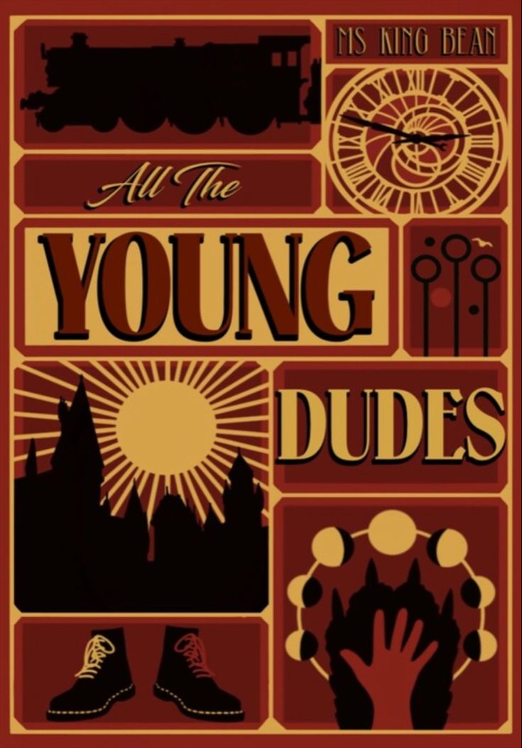 a poster with the words all the young dudes