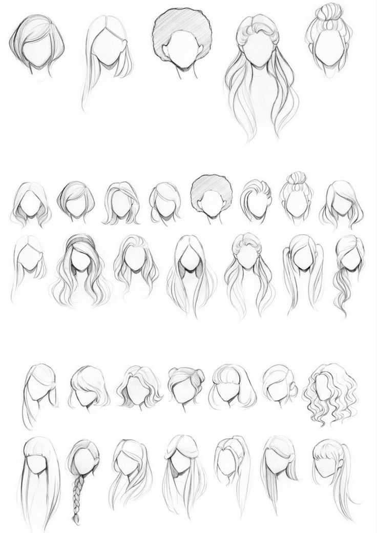 the different hairs styles and how to draw them