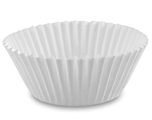 a white cupcake liner on a white background