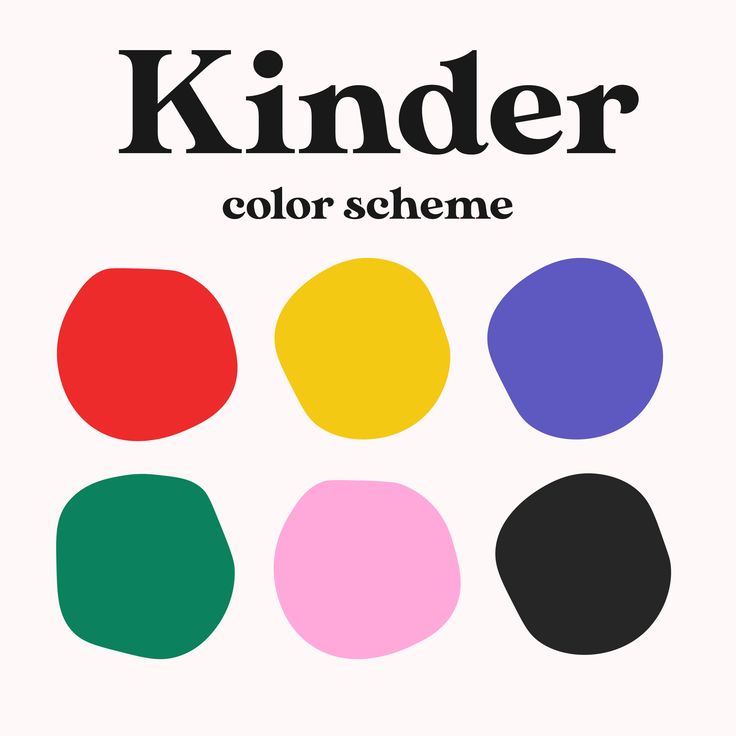 the poster for kinder's color scheme