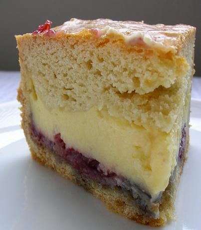 a piece of cake sitting on top of a white plate