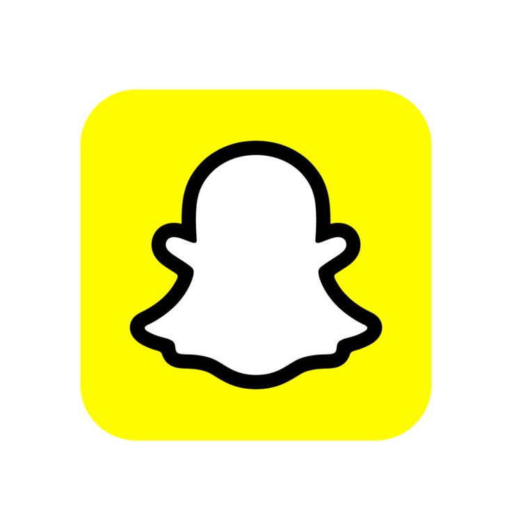 a yellow snap icon with a black outline on the bottom right hand corner, and an image of a person's head in the center