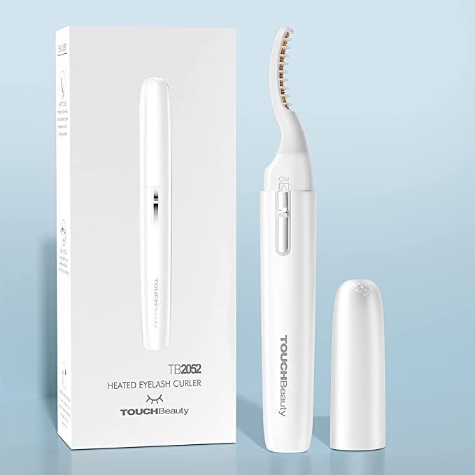 TOUCHBeauty Heated Eyelashes Curler with Heating Lashes Curl Comb, Painless Quick Natural Curling Battery Powered White Color TB-2052 Lifted Lashes, Eyelashes Curler, Heated Eyelash Curler, Groove Design, Beautiful Eyelashes, Eyelash Curlers, Long Lasting Curls, Lash Curler, Thicker Eyelashes