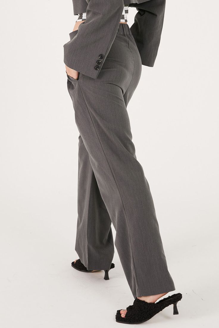 Nova Wrap Front Wide Leg Pants Front zip fly with button closure Wrap effect style Front slant pockets * Product Specification 100% Polyester * Flat Measurement: S/M: Waist: 31.5cm (12.4in) / Hip: 41.5cm (16.3in) / Thigh: 28.5cm (11.2in) / Rise: 34.8cm (13.7in) / Hem: 23.4cm (9.2in) / Length: 102.2cm (40.2in) / * Professional Clean Only / Do Not Tumble Dry Model's height is 5??7??(175cm) Bust 33in Waist 23in Hip 34in and wearing S/M 사이즈 정보Size information (단위:cm)(Unit : inch) FREES/M 사이즈 정보 Size Fitted Bottoms With Button Zip Fly And Tapered Leg, Business Casual Bottoms With Pockets, Full Length, Tailored Bottoms With Button Closure For Business Casual, Tailored Bottoms With Button Cuffs For Office, Tailored Full-length Work Pants With Pockets, Classic Straight Leg Bottoms With Button Zip Fly, Full Length Office Dress Pants With Pockets, Office Dress Pants With Pockets Full Length, Office Dress Pants With Pockets And Full Length