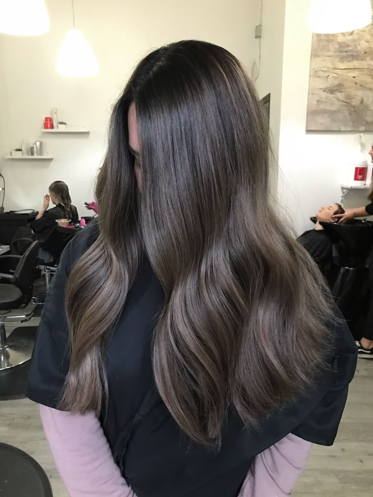 Ash Brown Color Hair, Dark Ash Brown Hair Colour, Ashy Brown Hair Balayage, Hair Dye For Dark Hair, Dye For Dark Hair, Ash Brown Hair Dye, Dark Ash Brown Hair, Ash Brown Hair Balayage, Ashy Brown Hair