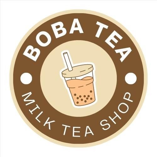 logo Milktea Shop Design Simple, Logo For Milktea Business, Logo Design Milk Tea, Milktea Logo Design Ideas Aesthetic, Milktea Aesthetic Logo, Boba Shop Logo, Boba Tea Logo Design, Milktea Logo Ideas, Milk Tea Logo Design Ideas