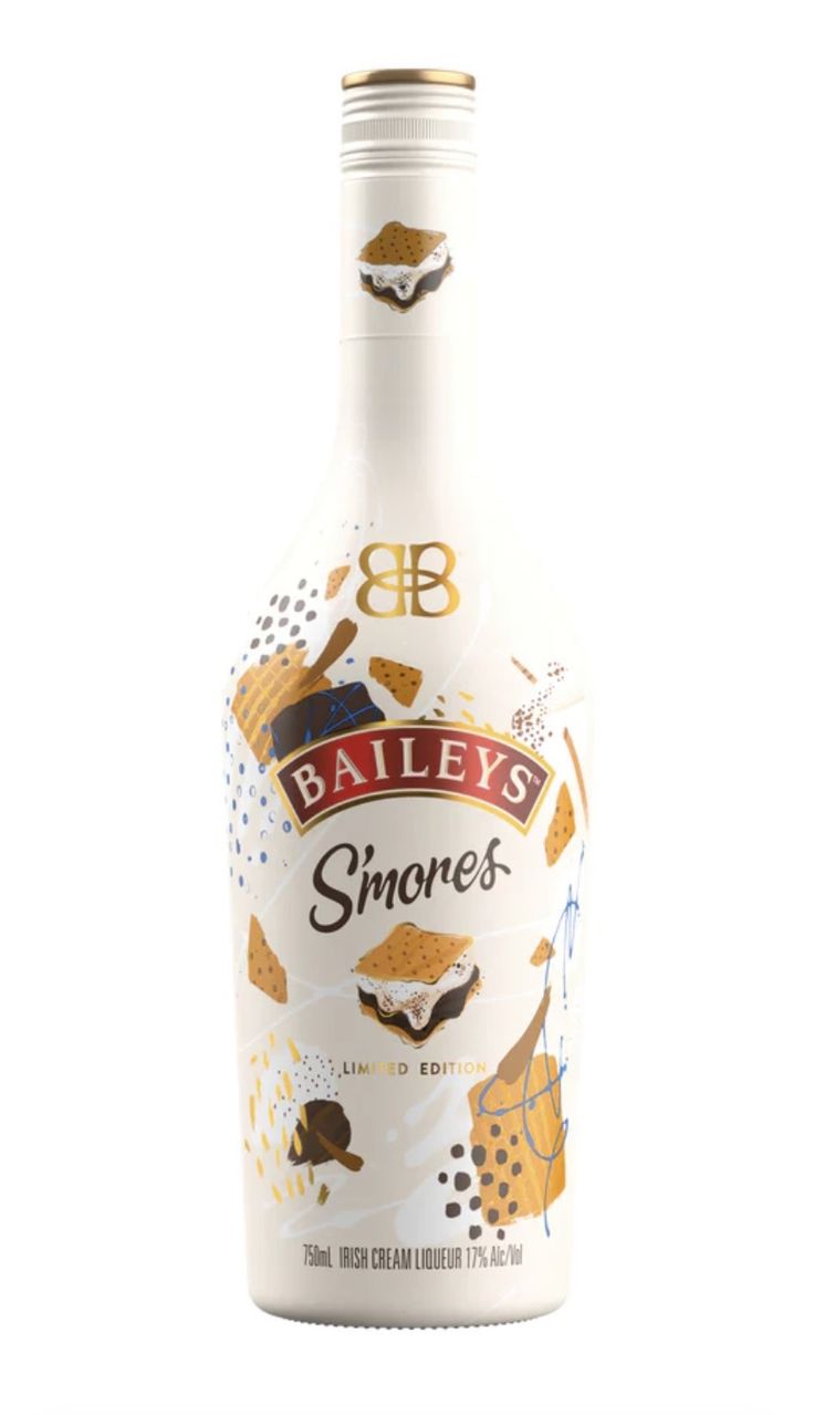 bailey's smores bottle on white background