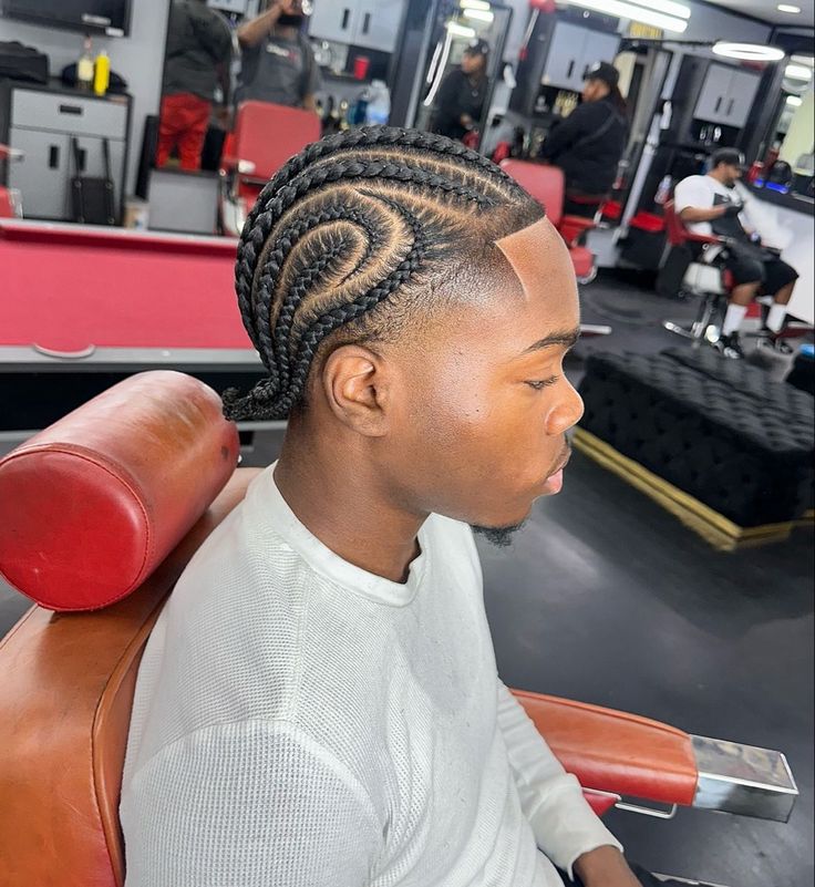 Corn Rows Braids Men, Cornrow Hairstyles Man, Braids Different Hairstyles, Male Cornrows Hairstyles, Male Freestyle Braids, Men Hair Braids Style, Braided Hair Styles For Black Men, Mens 2 Braids Hairstyles, Male Individual Braids