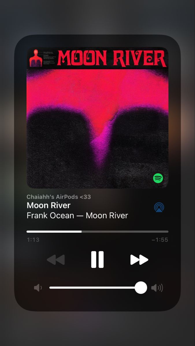 the moon river music player on an iphone