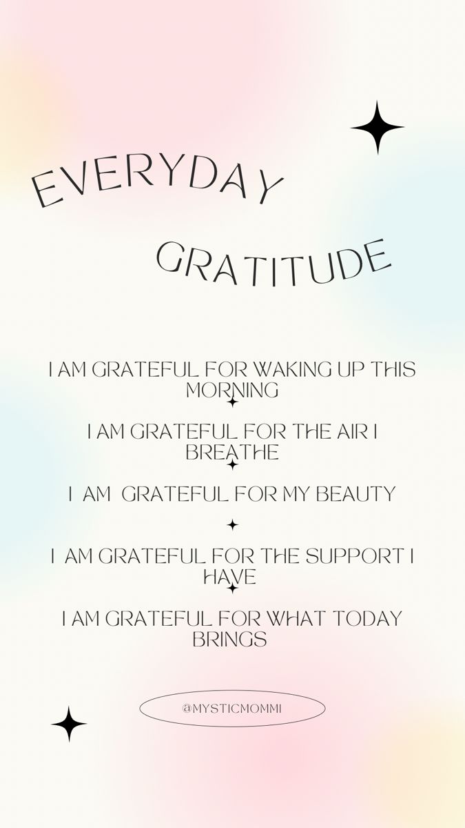 a pink and blue background with the words, everyday gratitude