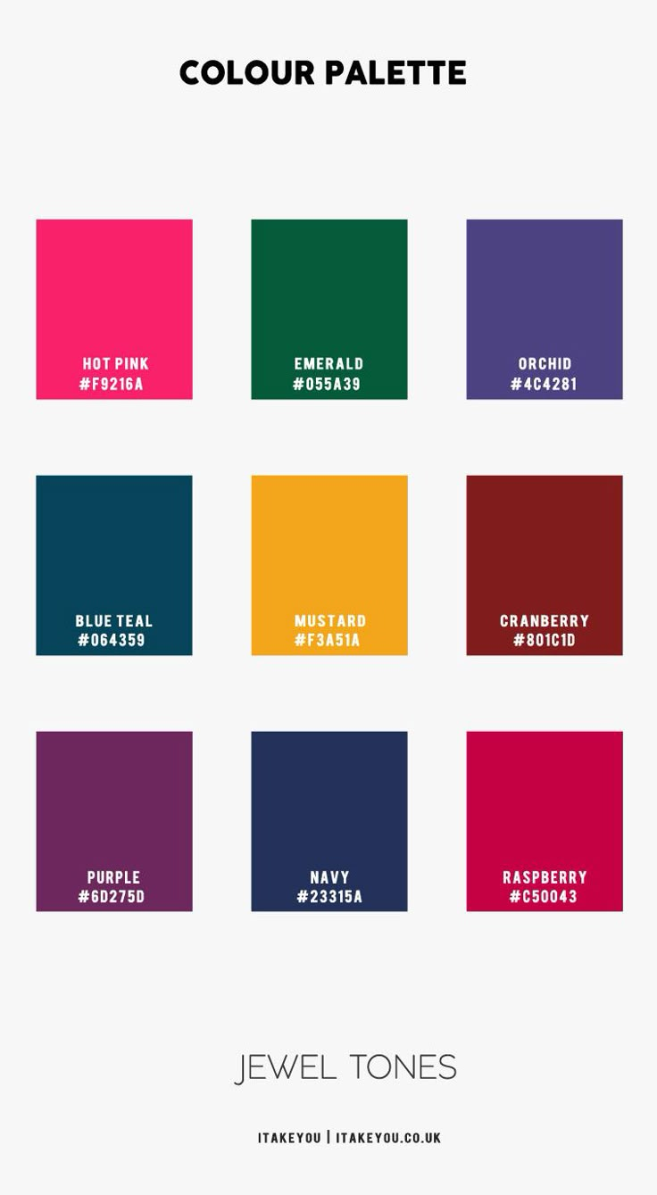 the color palette for jewel tones