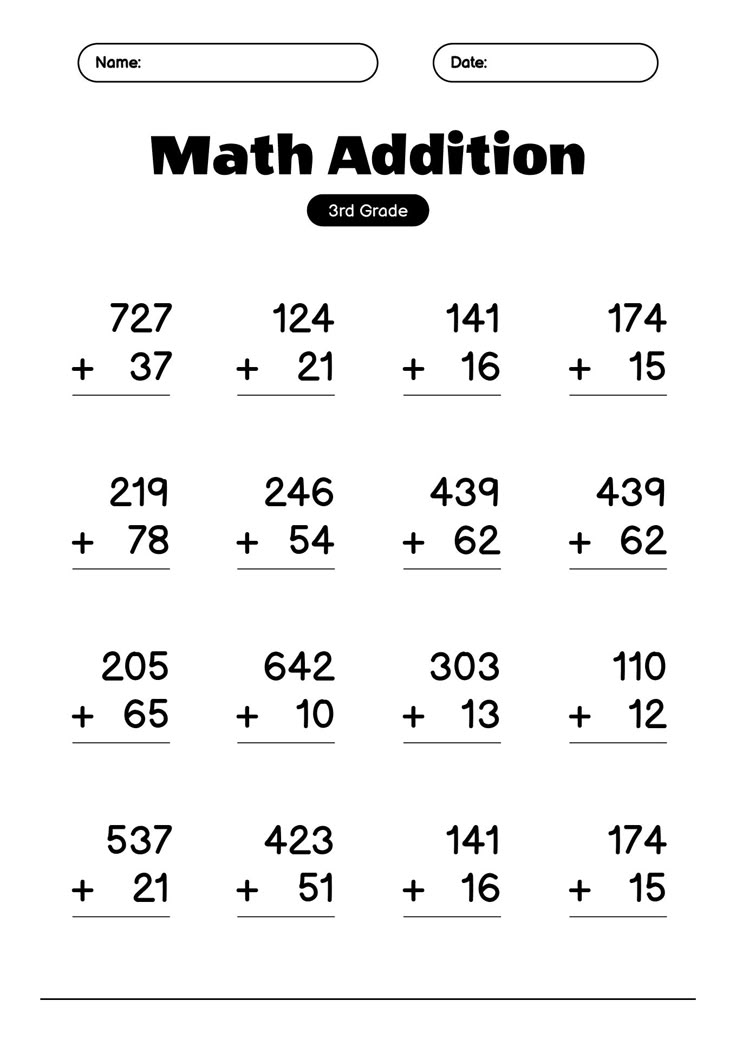 the worksheet for adding addition to numbers is shown in black and white,