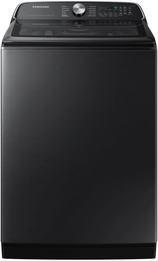 the front load washer is shown in black