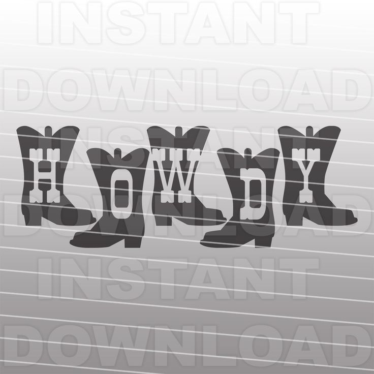 cowboy boots with the word cowboys in black and white on a gray striped background,