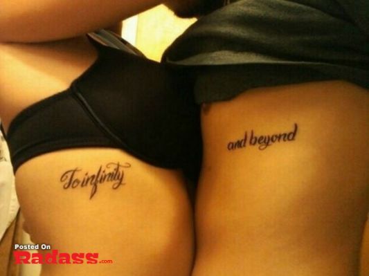 two women with tattoos on their stomachs that say, strength and beyond the words