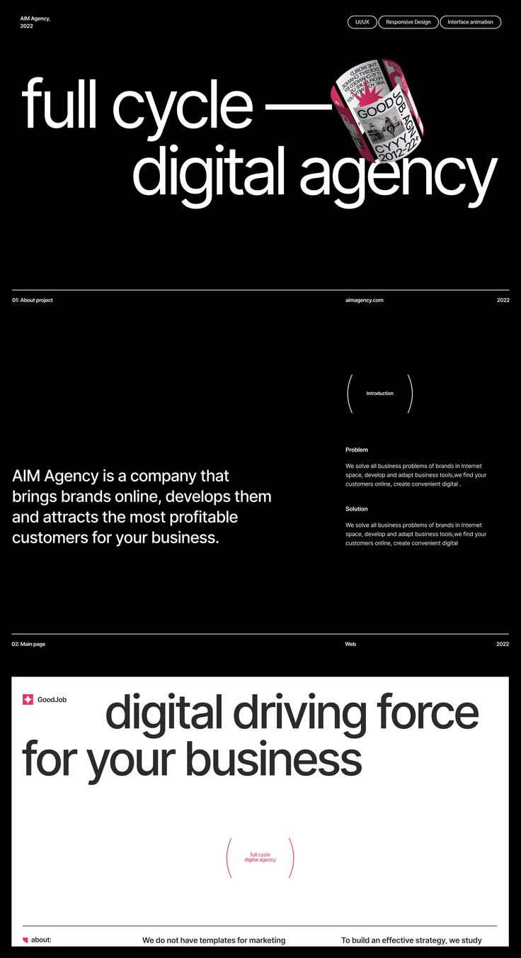 an ad for digital driving force, with the words full cycle and digital agency on it