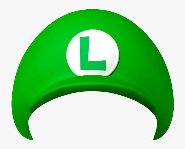 a green headband with the letter l on it's side and a white circle in the middle