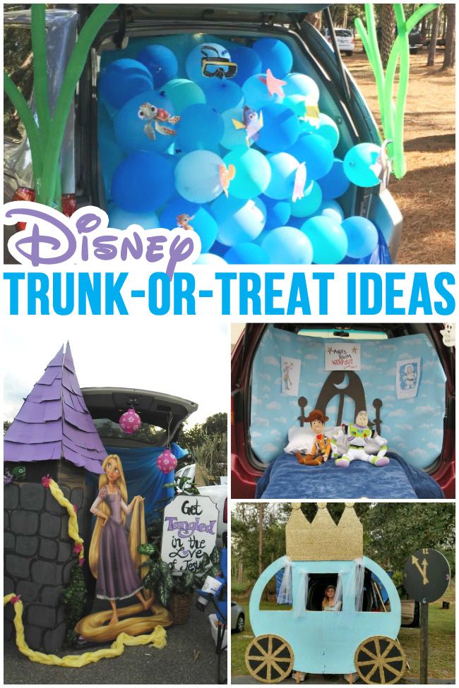 trunk - or - treat ideas for kids from disney princesses to the little mermaids