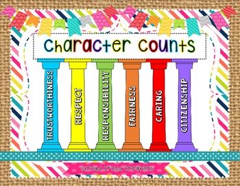 the character counts game with colorful columns