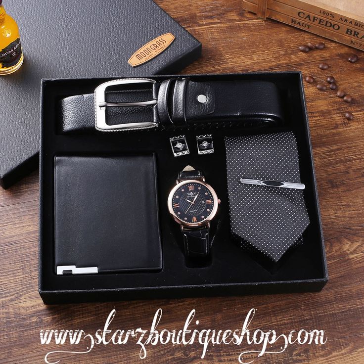 Black Men’s Boutique Gift Set Belt Wallet, Gift Box For Men, Watch Cufflinks, Watch Belt, Tie Gifts, Gift Kit, Gift Boutique, Mens Birthday Gifts, Watch Gifts