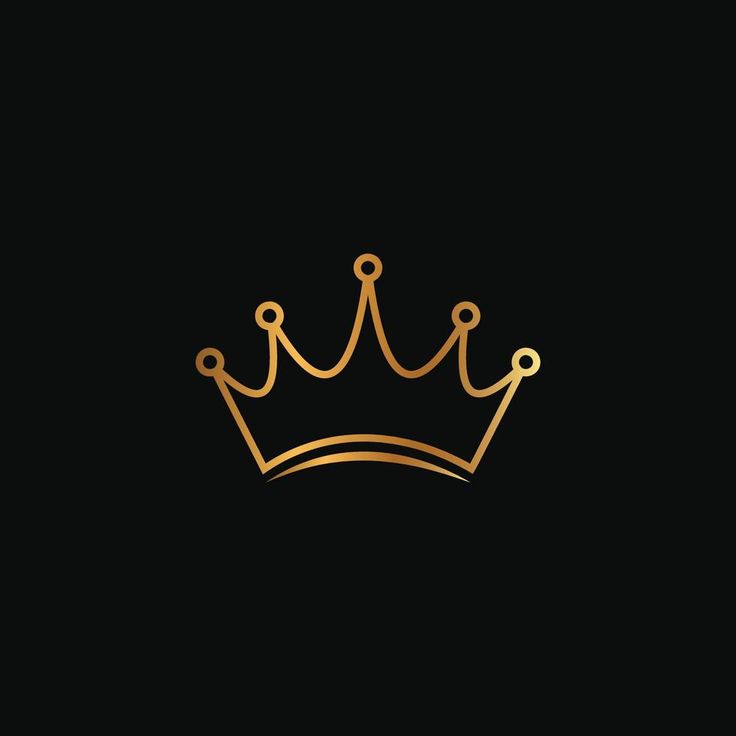 a gold crown on a black background