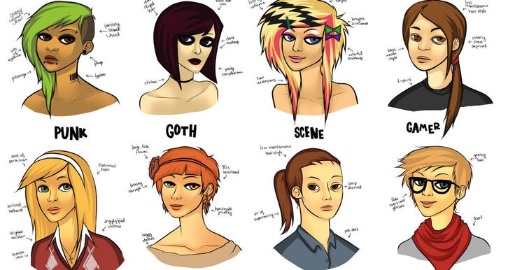 some people with different hair types