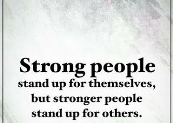 a quote about strong people standing up for themselves, but younger people stand up for others