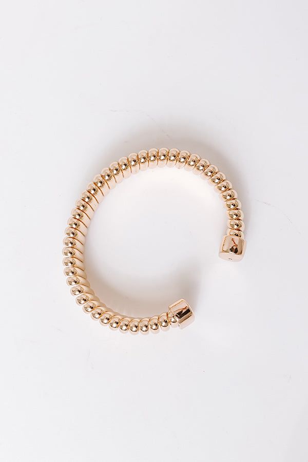 - Bring on the luxe vibes with this trendy cuff bracelet! Its stylish design and golden sheen pair perfectly with your chic style, - Gold colored metal material - A flexible watch band style cuff design Trendy Cuff Bracelet, Resort Chic, Cuff Design, Gold Models, Golden Glow, Metal Material, Watch Band, Stylish Design, Cuff Bracelet