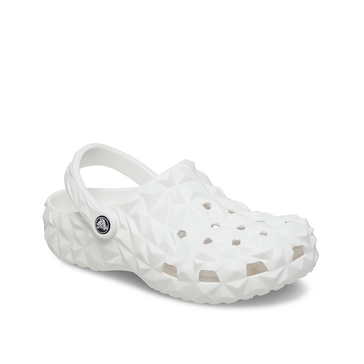 Crocs-Classic Geometric Clog It’s the iconic clog that started a comfort revolution around the world! The go-to comfort shoe, the Crocs Classic Geometric Clog offers lightweight Iconic Crocs Comfort™; a color for every personality, and an ongoing invitation to be comfortable in your own shoes. This quick-drying pair is water friendly, buoyant, and designed with ventilation holes for added breathability. A pivoting heel strap secures the fit. Crocs Crush Clog, Crocs Baya Clog White, Crocs Classic Hiker Clog, Crocs Pollex Clog, White Crocs, Crocs Clog, Comfort Shoe, Crocs Classic Clogs, Rack Room