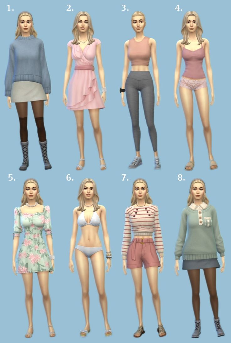 Sims 4 cute outfit inspirations without cc #ts4 #thesims4 #sims4 #sims4outfits #ts4outfits Sims 4 Basegame Challenges, Preppy Sims 4 Outfits No Cc, Sims 4 Discover University Outfits, Sims 4 Ideas Characters, Sims 4 Aesthetic No Cc, Cute Base Game Sims, Sims 4 Cas Inspo No Cc, Sims 4 High School Years Outfits No Cc, Sims 4 Cc Clothes Base Game