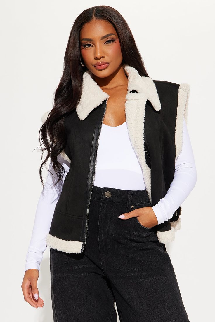 Available In Black. Vest Collar Sleeveless Faux Suede Pockets Fully Lined Self: 100% Polyester Contrast: 100% Polyester Imported | Keep Calm Sherling Vest in Black size Large by Fashion Nova Sherling Vest, Black Vest, Keep Calm, Faux Suede, Black Fashion, Fashion Nova, Size Medium, Collar, Black