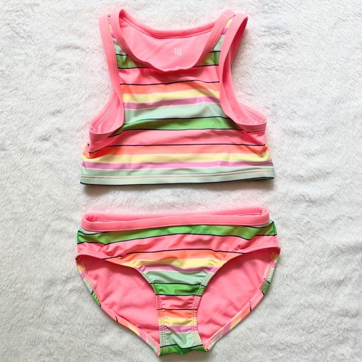 Nwot Multicolored Stripes High Neck Bikini Top Polyester/Spandex Stretch Beachwear Swimwear For Playtime, Playful Stretch Swimwear, Playful Stretch Swimwear For Swimming, Stretch Swimwear For Summer Playtime, Red Swimwear For Summer Playwear, Summer Stretch Tankini For Playwear, Stretch Summer Tankini, Fitted Beachwear Tankini For Playtime, Fitted Playful Tankini