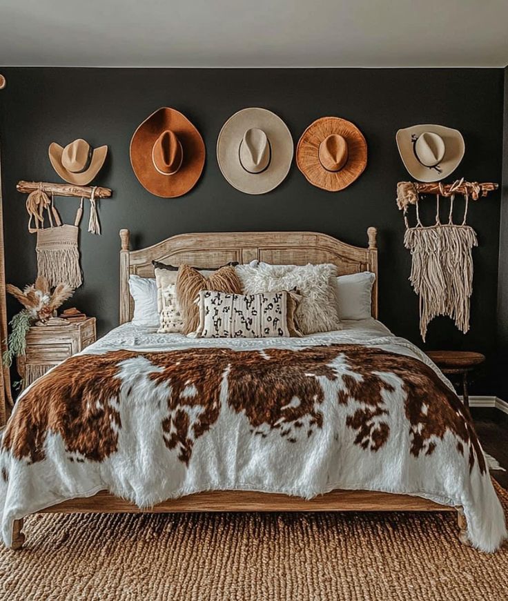 Cute Western Bedroom Ideas, Western Bedroom Themes, Girls Western Bedroom, Western Style Bedroom, Western Themed Bedroom, Modern Western Bedroom, Western Room Ideas, Cowgirl Bedroom, Western Bedrooms