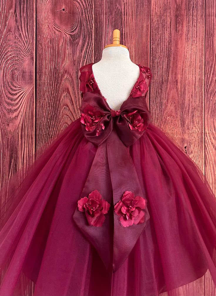 Girls Fall Dresses, Fall Girl, Birthday Princess, Red Bridesmaid Dresses, Wedding Flower Girl, Net Fabric, Tulle Wedding, Princess Birthday, Wedding Flower