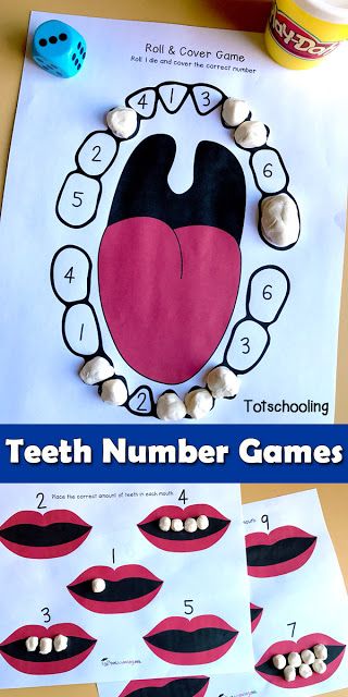 the teeth and numbers game for kids to play with