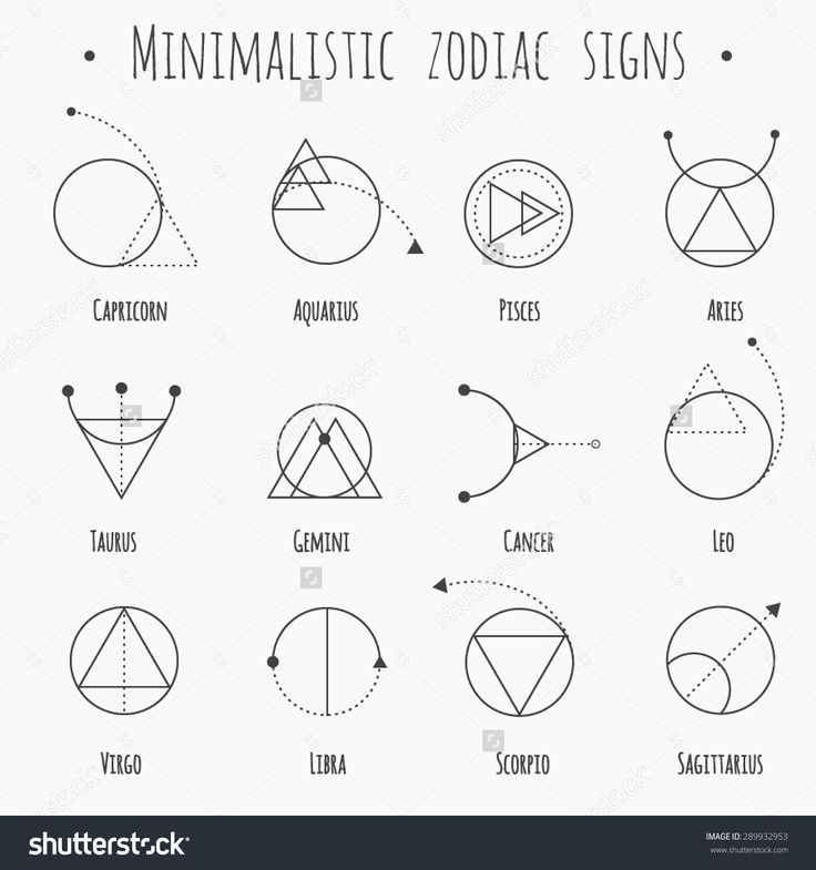 the different types of zodiac signs in black and white, including symbols for each zodiac sign