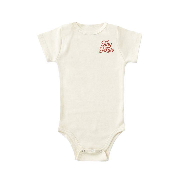 Dress your Tiny Texan in style with our simple & modern onesie. Casual Cotton Short Sleeve Bodysuit, Cotton Onesie For Spring, Fitted Short Sleeve Onesie For Playwear, Fitted Short Sleeve Bodysuit For Playwear, Basic Cotton Onesie For Spring, Cotton Basic Onesie For Playtime, Stretch Cotton Short Sleeve Bodysuit For Loungewear, Fitted Short-sleeved Onesie For Spring, Basic Cotton Short Sleeve Bodysuit For Summer