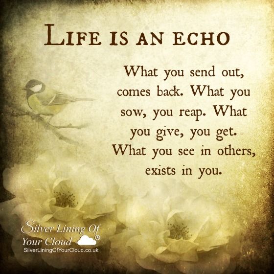 an old photo with the words life is an echo