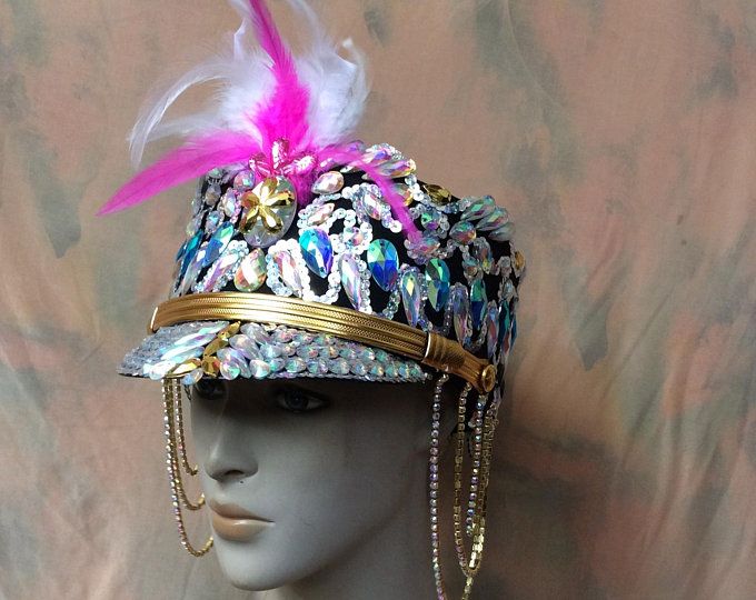 Handmade Captain Hat: festival hat military hat bohemian | Etsy Bohemian Costume Hats And Headpieces For Festival Party, Vintage Adjustable Mini Hats For Festivals, Adjustable Vintage Mini Hats For Festivals, Summer Rave Festival Hats, Adjustable Costume Hats And Headpieces For Festivals, Bohemian Cap Costume Hats And Headpieces For Party, Bohemian Costume Hats And Headpieces For Festivals, Whimsical Adjustable Top Hat For Festivals, Vintage High Crown Mini Hat For Festival